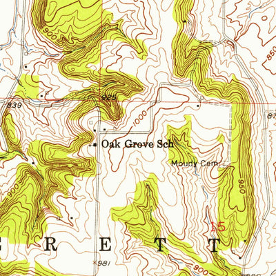 United States Geological Survey Everett, MO (1953, 24000-Scale) digital map