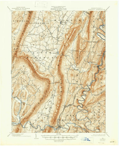 United States Geological Survey Everett, PA (1902, 62500-Scale) digital map