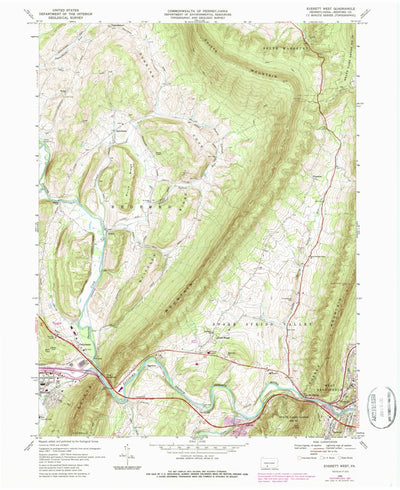 United States Geological Survey Everett West, PA (1968, 24000-Scale) digital map