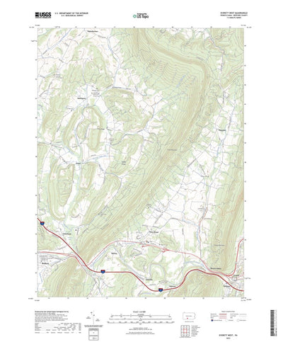 United States Geological Survey Everett West, PA (2023, 24000-Scale) digital map