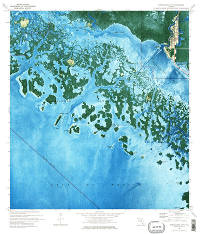 United States Geological Survey Everglades City, FL (1974, 24000-Scale) digital map