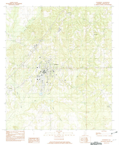 United States Geological Survey Evergreen, AL (1982, 24000-Scale) digital map