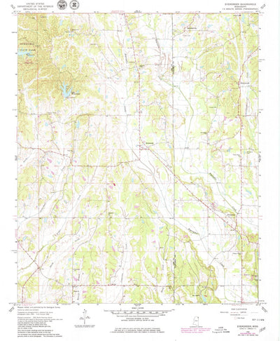 United States Geological Survey Evergreen, MS (1966, 24000-Scale) digital map