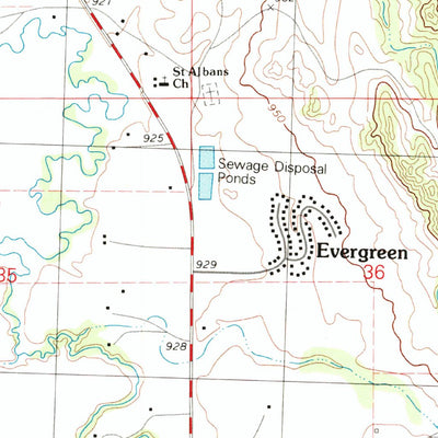 United States Geological Survey Evergreen, SD (1981, 25000-Scale) digital map