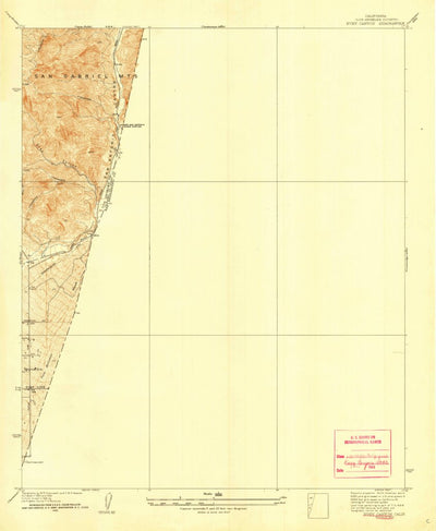 United States Geological Survey Evey Canyon, CA (1940, 20000-Scale) digital map