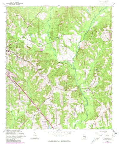 United States Geological Survey Ewell, AL (1960, 24000-Scale) digital map