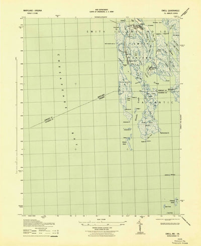 United States Geological Survey Ewell, MD-VA (1943, 31680-Scale) digital map