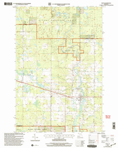 United States Geological Survey Ewen, MI (1999, 24000-Scale) digital map