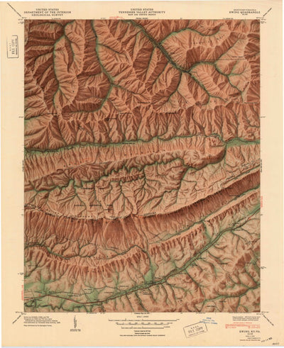 United States Geological Survey Ewing, VA-KY (1949, 24000-Scale) digital map