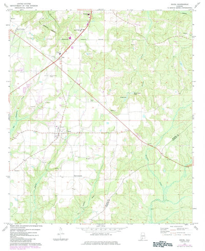 United States Geological Survey Excel, AL (1972, 24000-Scale) digital map
