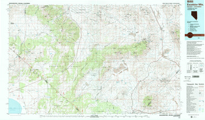United States Geological Survey Excelsior Mountains, NV-CA (1985, 100000-Scale) digital map