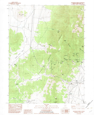 United States Geological Survey Exchequer Spring, NV (1982, 24000-Scale) digital map