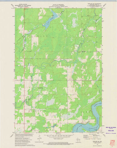 United States Geological Survey Exeland SE, WI (1972, 24000-Scale) digital map