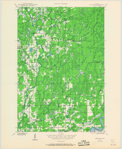 United States Geological Survey Exeland, WI (1944, 48000-Scale) digital map