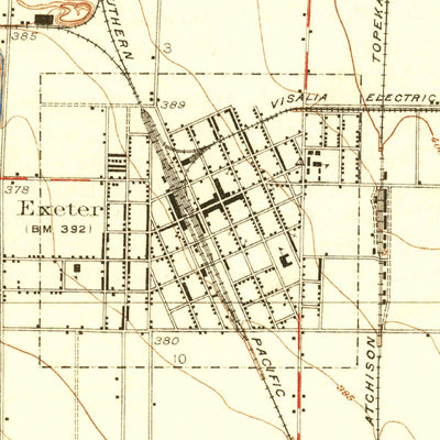 United States Geological Survey Exeter, CA (1926, 31680-Scale) digital map