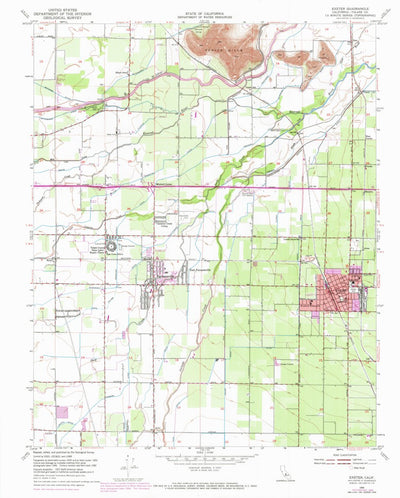 United States Geological Survey Exeter, CA (1950, 24000-Scale) digital map