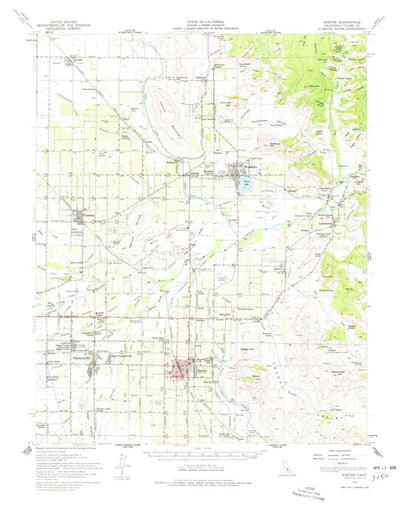 United States Geological Survey Exeter, CA (1952, 62500-Scale) digital map