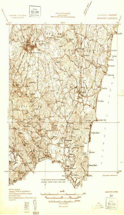 United States Geological Survey Exeter, NH-MA (1932, 48000-Scale) digital map