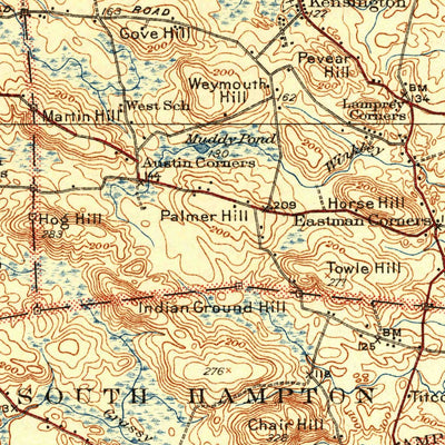 United States Geological Survey Exeter, NH-MA (1934, 62500-Scale) digital map