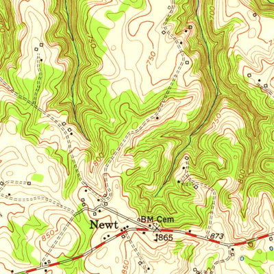 United States Geological Survey Exie, KY (1953, 24000-Scale) digital map