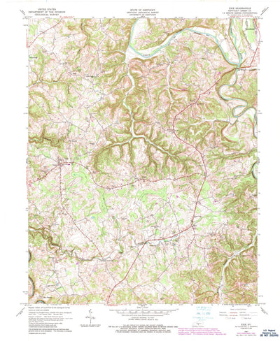 United States Geological Survey Exie, KY (1961, 24000-Scale) digital map