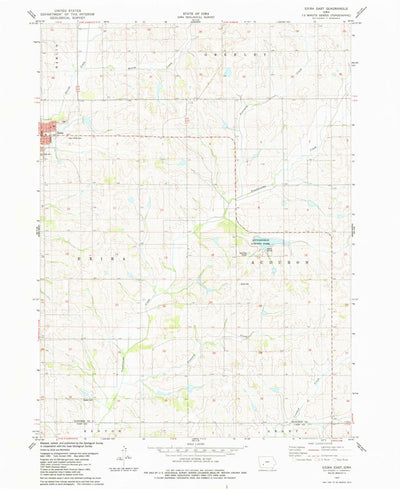 United States Geological Survey Exira East, IA (1983, 24000-Scale) digital map