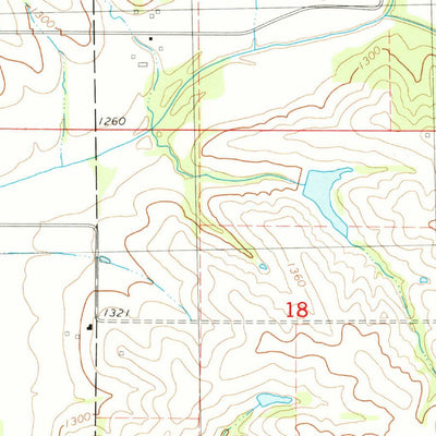United States Geological Survey Exira East, IA (1983, 24000-Scale) digital map