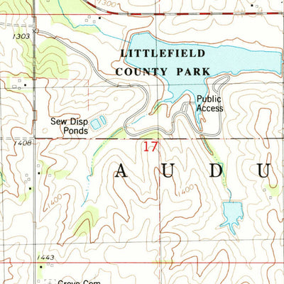 United States Geological Survey Exira East, IA (1983, 24000-Scale) digital map