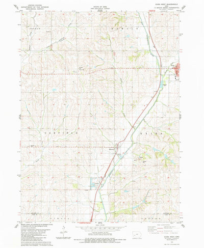 United States Geological Survey Exira West, IA (1983, 24000-Scale) digital map