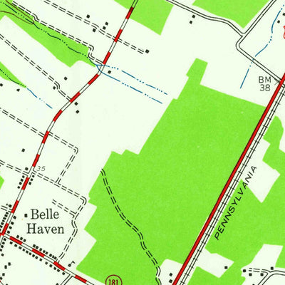 United States Geological Survey Exmore, VA (1943, 24000-Scale) digital map