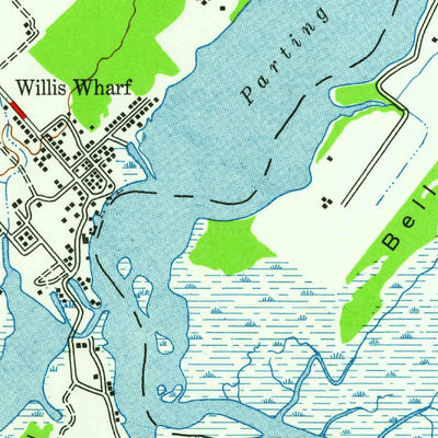 United States Geological Survey Exmore, VA (1943, 24000-Scale) digital map