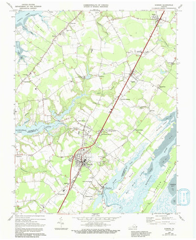 United States Geological Survey Exmore, VA (1968, 24000-Scale) digital map