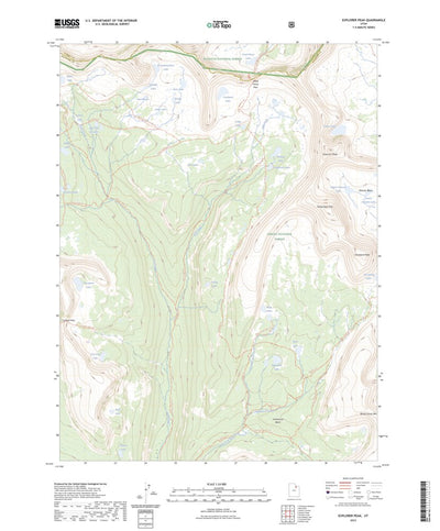 United States Geological Survey Explorer Peak, UT (2023, 24000-Scale) digital map