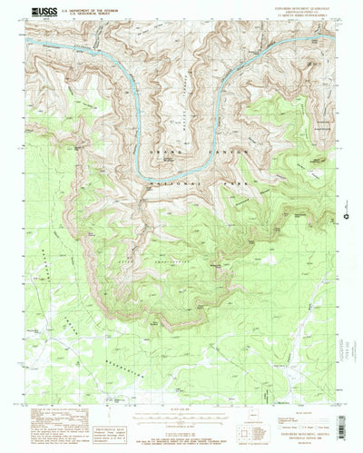 United States Geological Survey Explorers Monument, AZ (1988, 24000-Scale) digital map