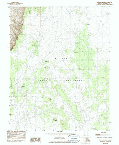 United States Geological Survey Explosive Rock, AZ (1985, 24000-Scale) digital map