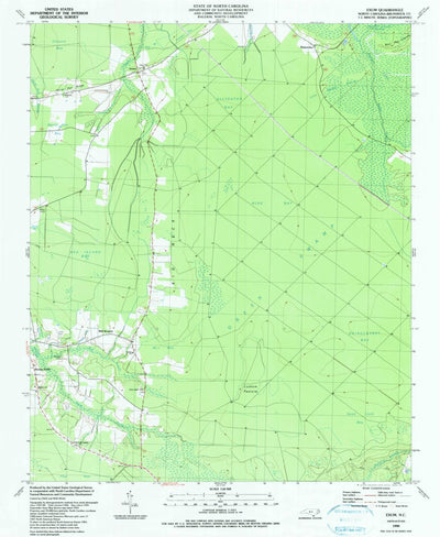 United States Geological Survey Exum, NC (1990, 24000-Scale) digital map