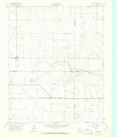 United States Geological Survey Exum, TX (1965, 24000-Scale) digital map