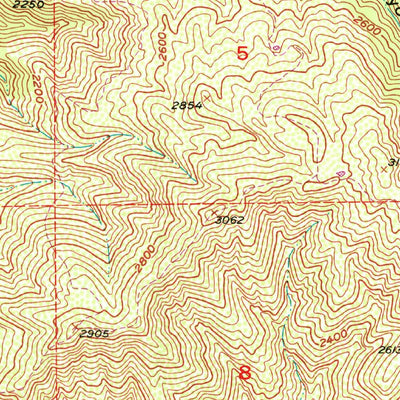 United States Geological Survey Eylar Mountain, CA (1955, 24000-Scale) digital map