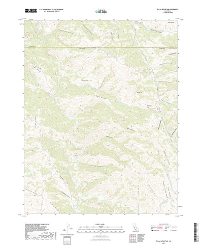 United States Geological Survey Eylar Mountain, CA (2021, 24000-Scale) digital map