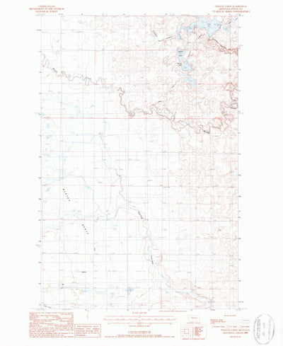 United States Geological Survey Eyraud Lakes, MT (1987, 24000-Scale) digital map