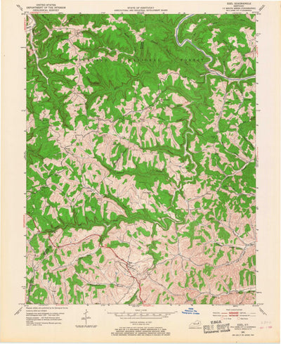 United States Geological Survey Ezel, KY (1951, 24000-Scale) digital map