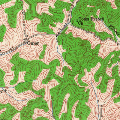 United States Geological Survey Ezel, KY (1951, 24000-Scale) digital map