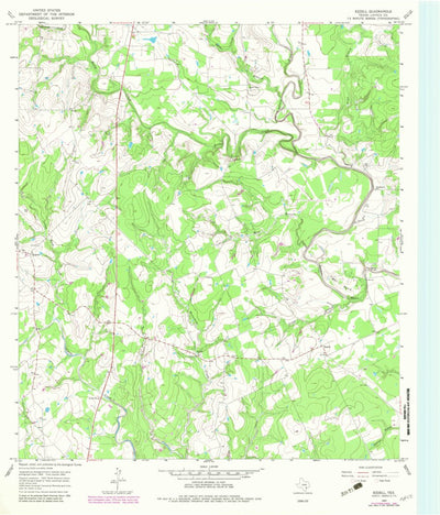 United States Geological Survey Ezzell, TX (1964, 24000-Scale) digital map