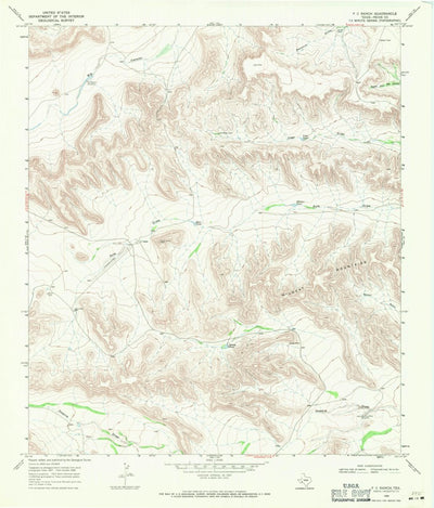 United States Geological Survey F C Ranch, TX (1968, 24000-Scale) digital map