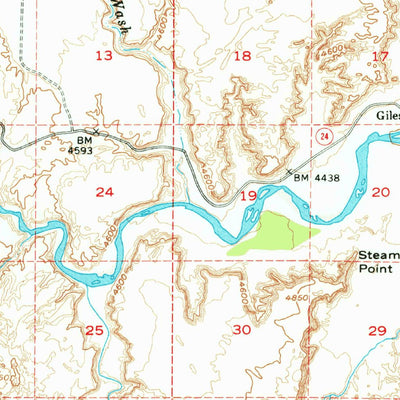 United States Geological Survey Factory Butte, UT (1954, 62500-Scale) digital map
