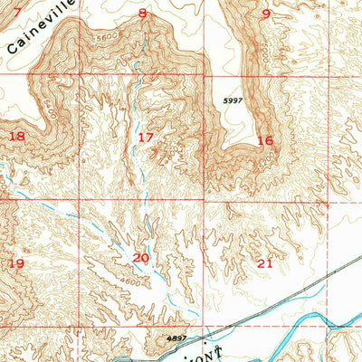 United States Geological Survey Factory Butte, UT (1954, 62500-Scale) digital map