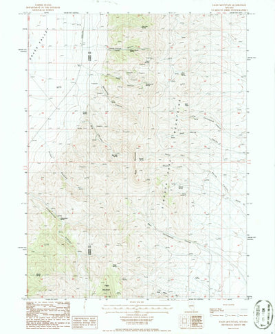United States Geological Survey Fagin Mountain, NV (1986, 24000-Scale) digital map