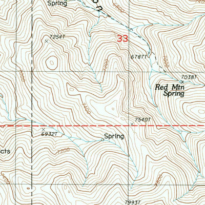 United States Geological Survey Fagin Mountain, NV (1986, 24000-Scale) digital map