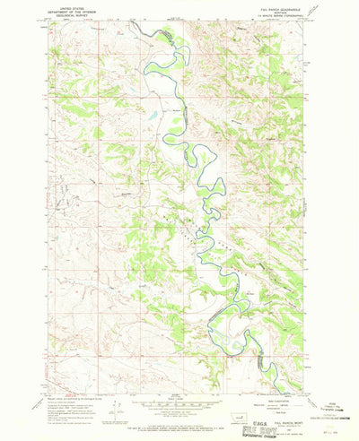 United States Geological Survey Fail Ranch, MT (1967, 24000-Scale) digital map