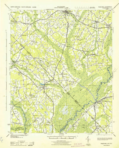 United States Geological Survey Fair Bluff, NC-SC (1943, 62500-Scale) digital map